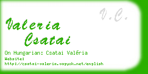 valeria csatai business card