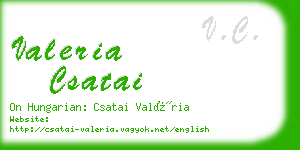 valeria csatai business card